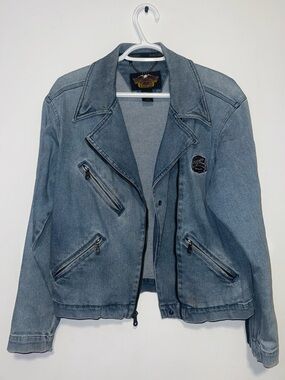 Harley-Davidson Light Blue Denim Jacket with Eagle Patch